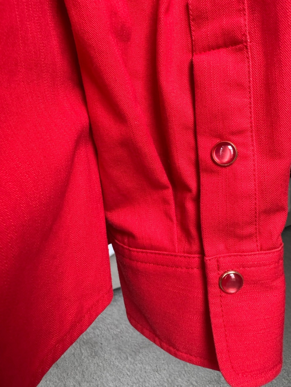 Tuckernuck Red Ruffle-Trim Button-Up Blouse - Picture 6 of 11
